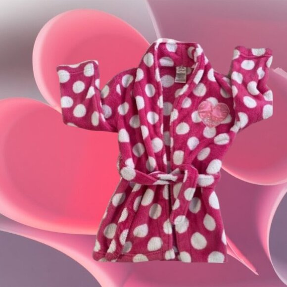 2pc -Disney Polka Dot Bathrobe & Pajama Pants - Picture 6 of 13